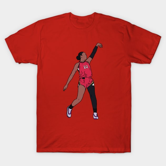 A'ja Wilson Holds The Release T-Shirt by rattraptees